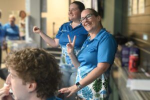 Two Townsville Community Information Centre volunteers