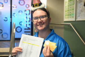 A Townsville Community Information Centre volunteer at a Hoy! Fundraiser